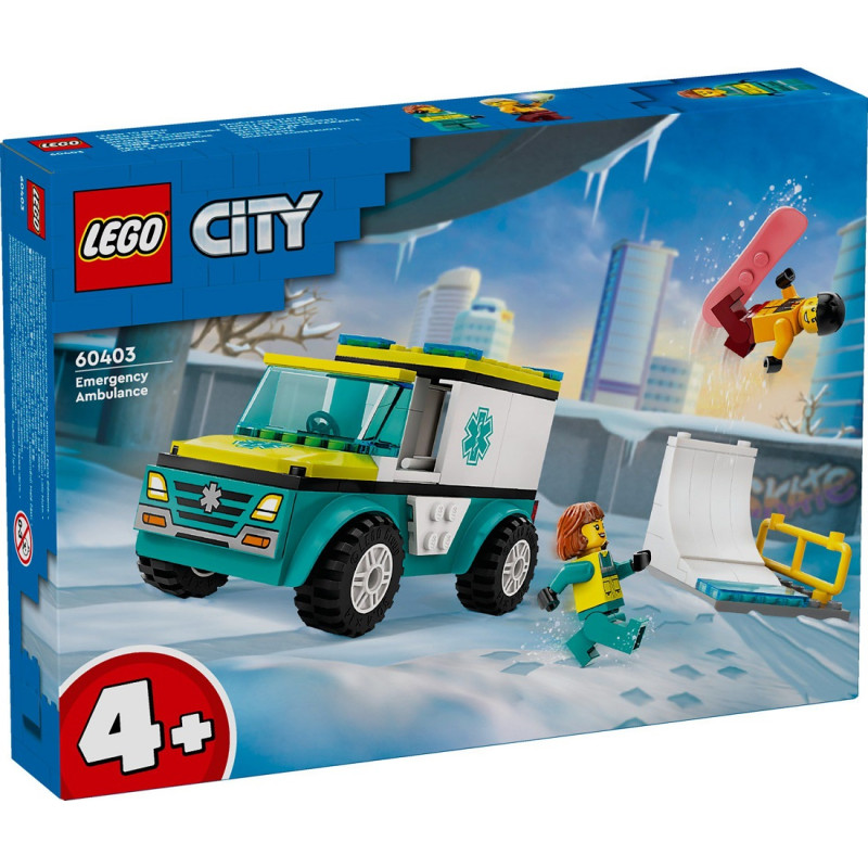 60403 KLOCKI LEGO CITY KARETKA I SNOWBOARDZISTA