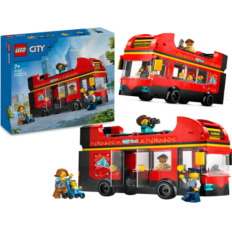 60407 KLOCKI LEGO CITY CZERWONY PIĘTROWY AUTOKAR