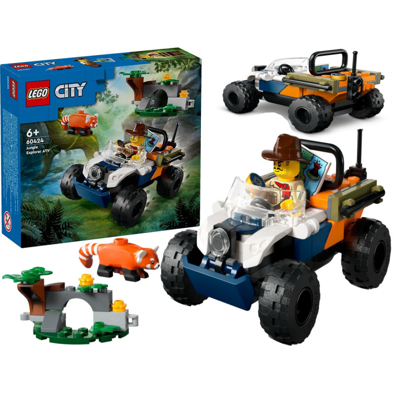 60424 KLOCKI LEGO CITY SAMOCHÓD TERENOWY QUAD BADACZA DŻUNGLI