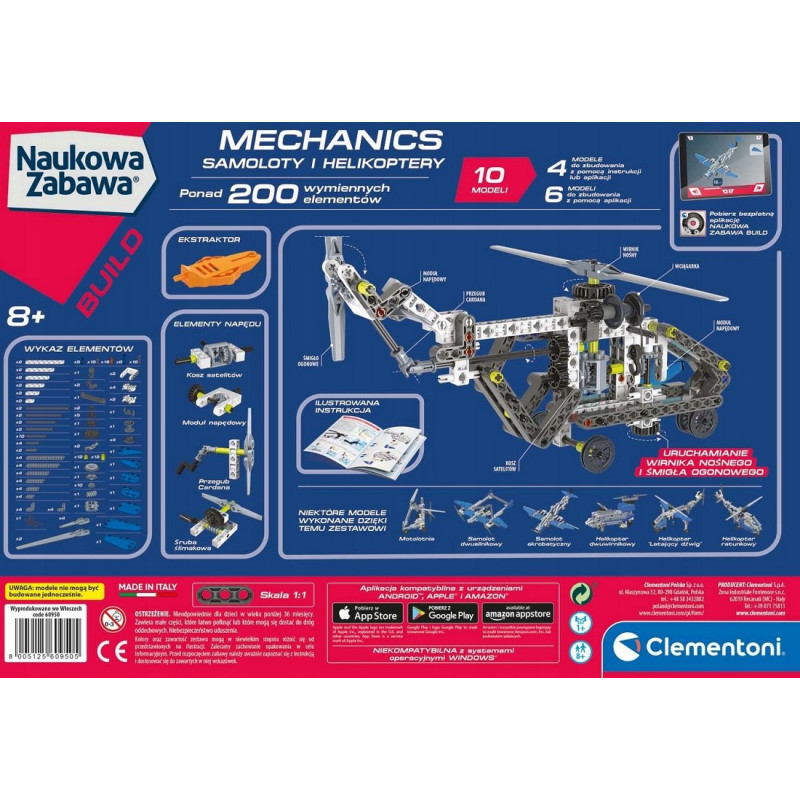 60950 CLEMENTONI MECHANICS SAMOLOTY I HELIKOPTERY