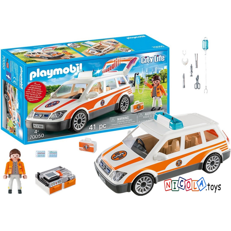 70050 KLOCKI PLAYMOBIL SAMOCHÓD RATOWNICZY KARETKA 