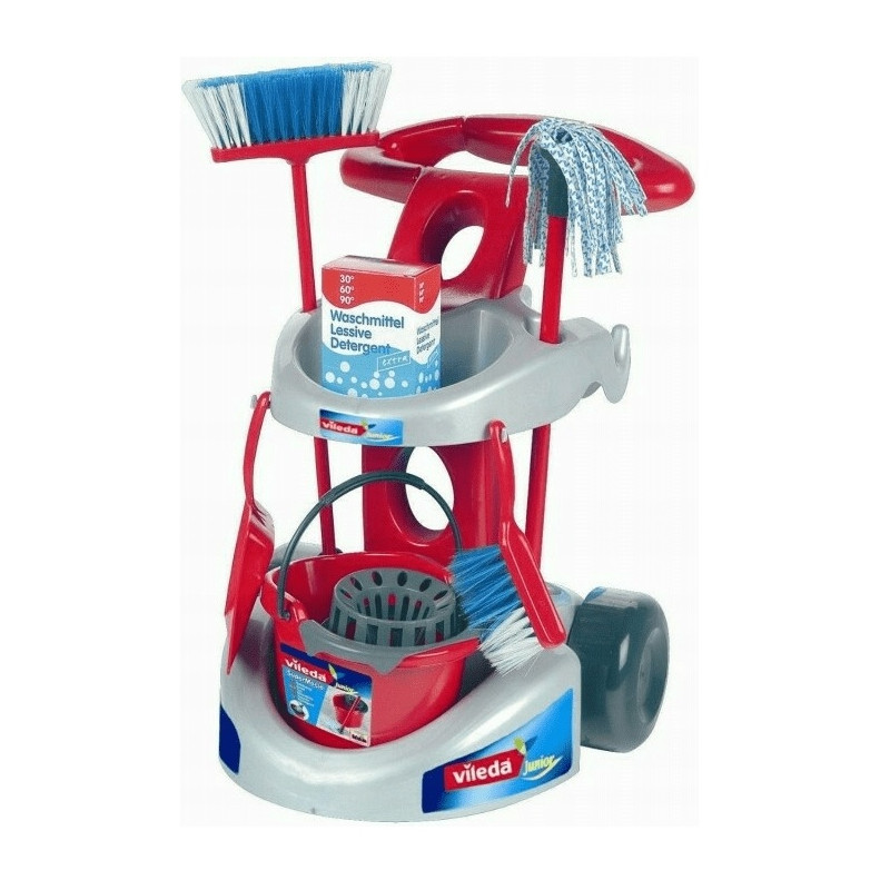 7210 VILEDA JUNIOR WÓZEK DO SPRZĄTANIA MOP MIOTŁA + AKCESORIA