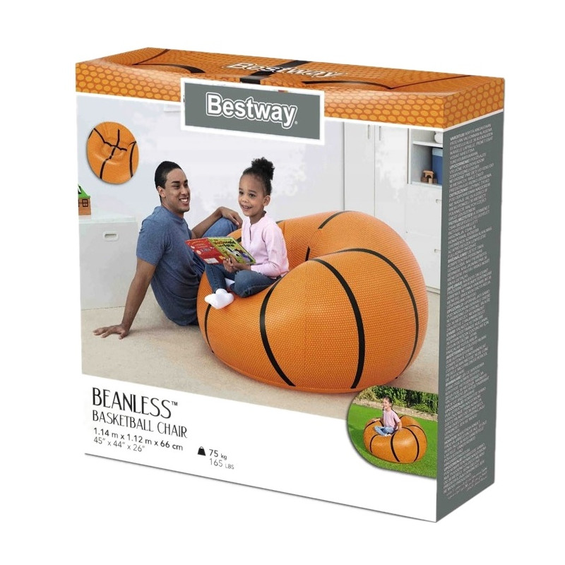 75103 DMUCHANY FOTEL PIŁKA KOSZYKÓWKA PUFA BESTWAY