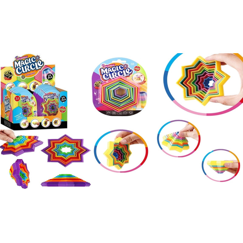 7597 ANTYSTRESOWA LOGICZNA UKŁADANKA 3D MAGICZNA ŁAMIGŁÓWKA MAGIC CLRCLE 
