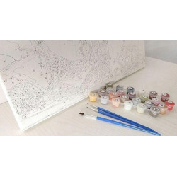 7599 MALOWANIE PO NUMERACH 50x40cm OBRAZ + FARBKI