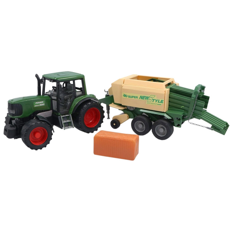 7612 WIELKI TRAKTOR Z NAPĘDEM + MASZYNA ROLNICZA