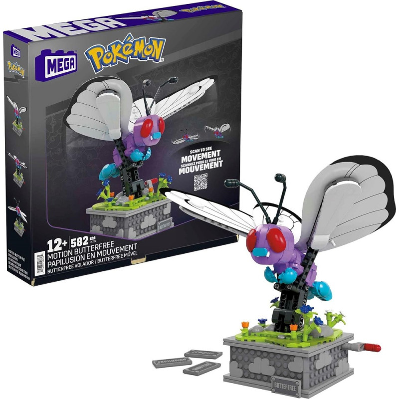 7865 KLOCKI 582ele MEGA POKEMON BUTTERFREE