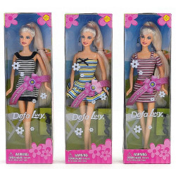 7899 LALKA W KOLOROWEJ LETNIEJ SUKIENCE DEFA LUCY