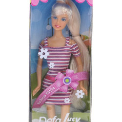 7899 LALKA W KOLOROWEJ LETNIEJ SUKIENCE DEFA LUCY