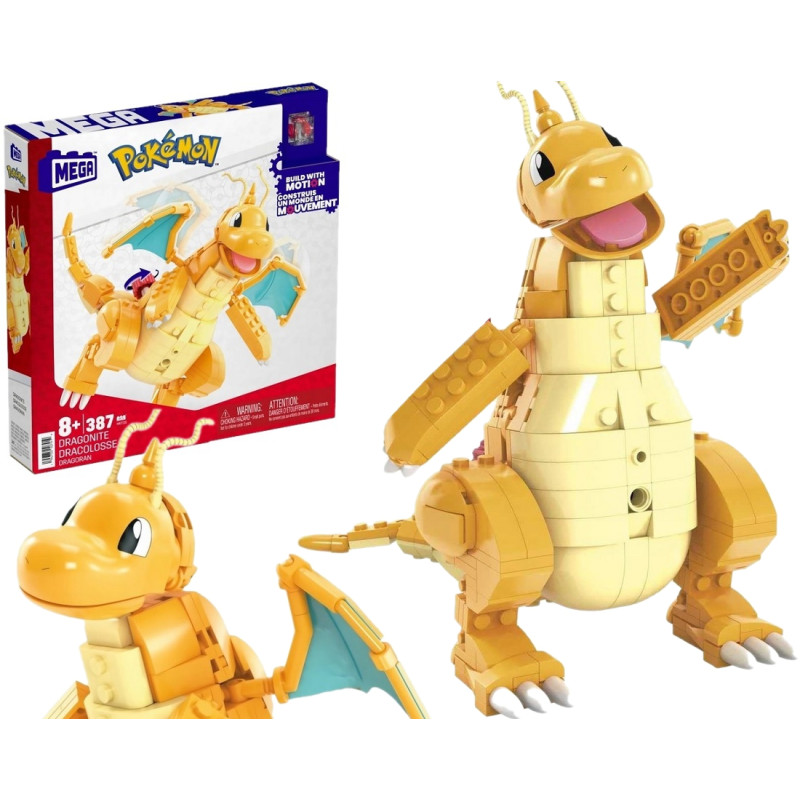7919 KLOCKI 387ele  MEGA POKEMON DRAGONITE 