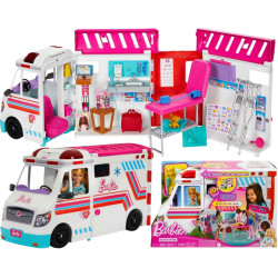 8022 BARBIE MOBILNA KARETKA AMBULANS KLINIKA + AKCESORIA