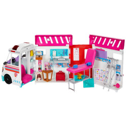 8022 BARBIE MOBILNA KARETKA AMBULANS KLINIKA + AKCESORIA