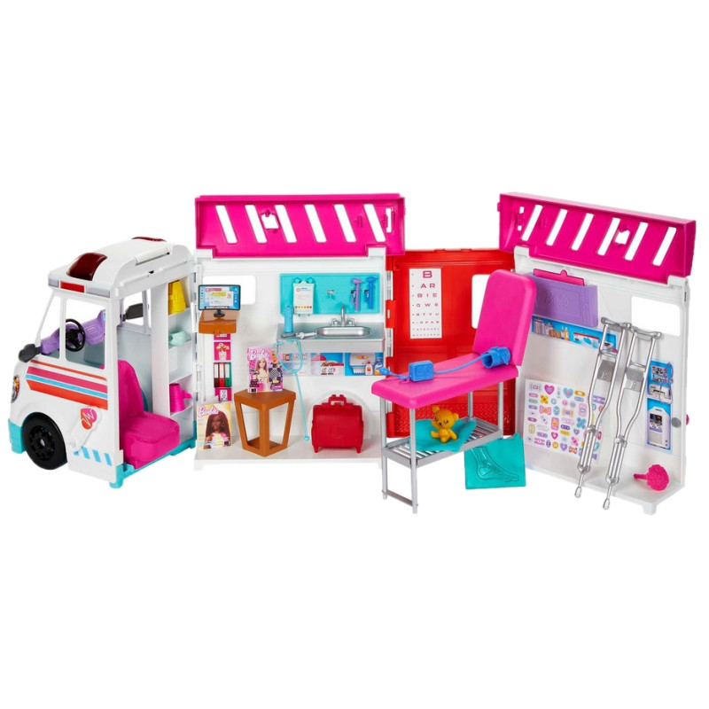 8022 BARBIE MOBILNA KARETKA AMBULANS KLINIKA + AKCESORIA