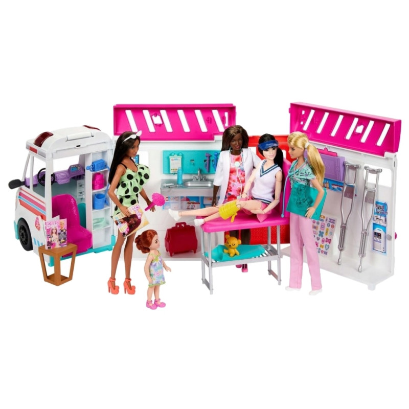 8022 BARBIE MOBILNA KARETKA AMBULANS KLINIKA + AKCESORIA