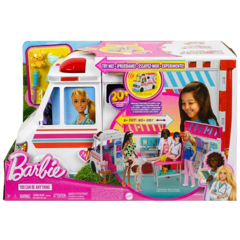 8022 BARBIE MOBILNA KARETKA AMBULANS KLINIKA + AKCESORIA
