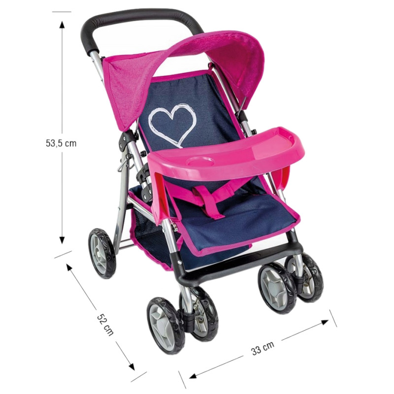 8154 DUŻY WÓZEK DLA LALEK MILLY MALLY SPACERÓWKA