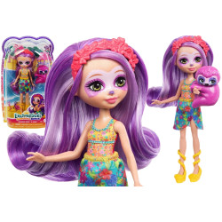 8192 LALKA SABINDRA ENCHANTIMALS + ZWIERZĄTKO LENIWIEC MATTEL