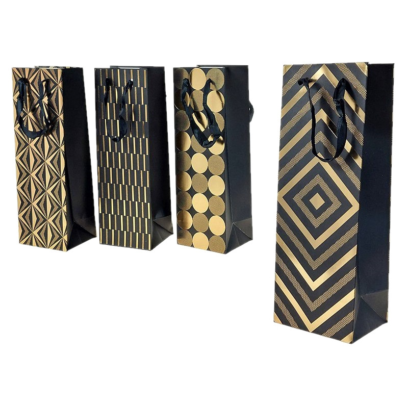 8645 TORBA NA BUTELKĘ TOREBKA PREZENTOWA  35 x 12 x 10 cm