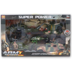8983 OLBRZYMI ZESTAW MILITARNY JEEP WOJSKOWY PONTON HELIKOPTER+ ŻOŁNIERZYKI