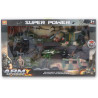 8983 OLBRZYMI ZESTAW MILITARNY JEEP WOJSKOWY PONTON HELIKOPTER+ ŻOŁNIERZYKI