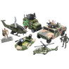 8983 OLBRZYMI ZESTAW MILITARNY JEEP WOJSKOWY PONTON HELIKOPTER+ ŻOŁNIERZYKI