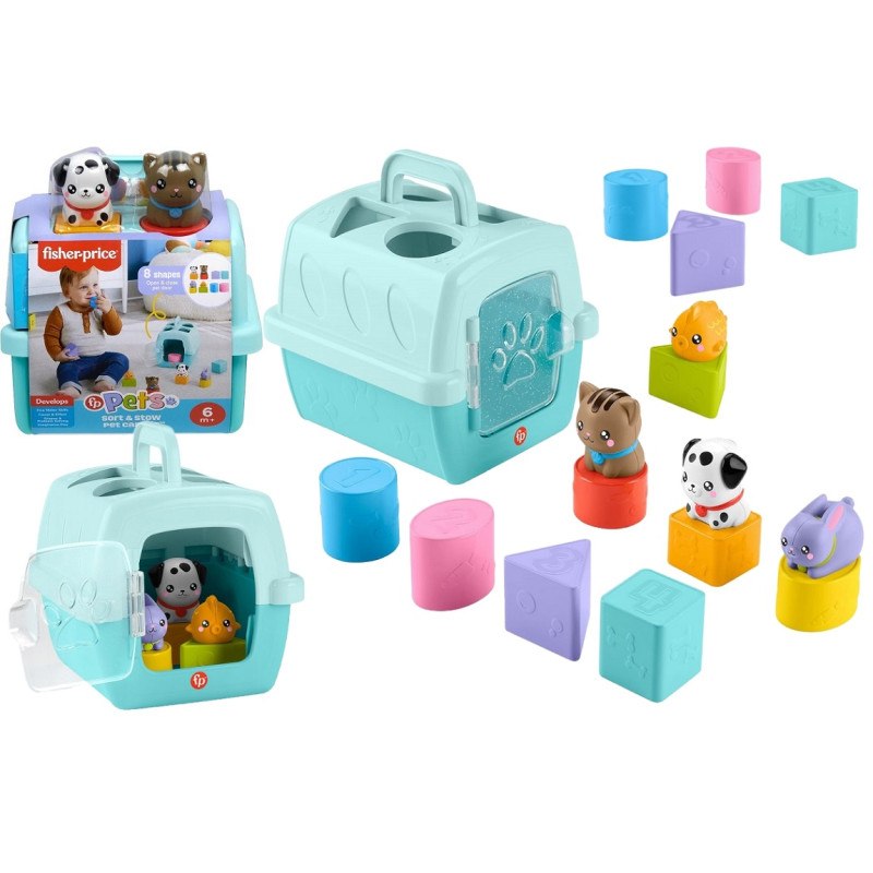 9198 Fisher Price Sorter Transporter nauka kształtów i kolorów zwierzątka