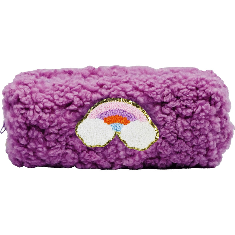 9230 PLUSZOWY PIÓRNIK TEDDY FIOLETOWY SASZETKA NA ZAMEK