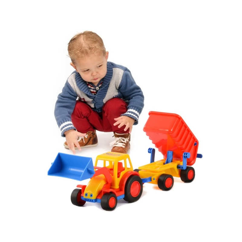 9623 ZESTAW TRAKTOR + PRZYCZEPA  POLESIE
