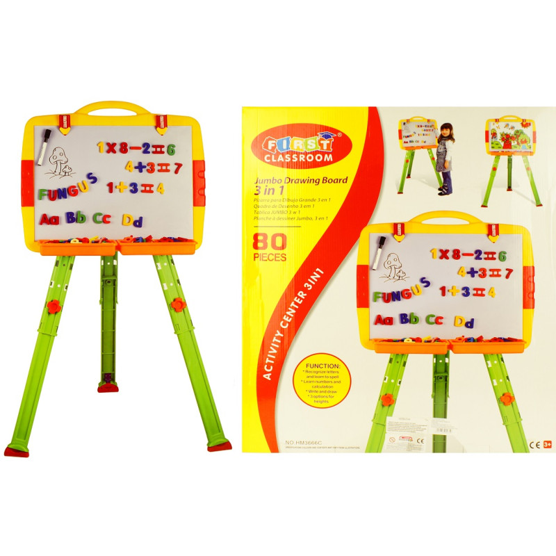 9659 EDUKACYJNY ZESTAW TABLICA MAGNETYCZNA 3w1 