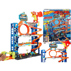9722 HOT WHEELS MEGA GARAŻ ATAK SMOKA + POJAZDY I AKCESORIA 