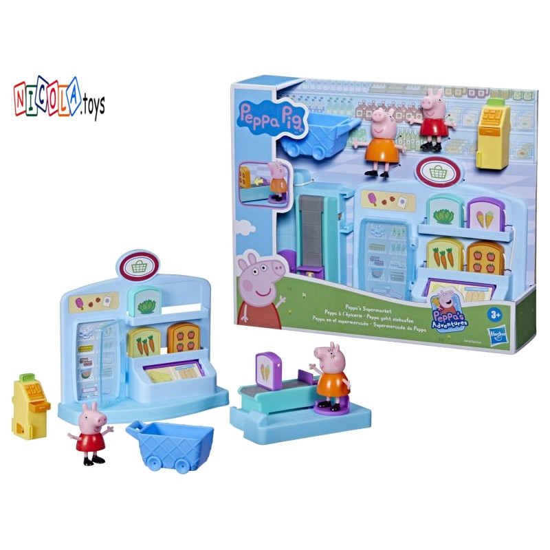 9726 ŚWINKA PEPPA ZAKUPY W SUPERMARKECIE + 2 FIGURKI 