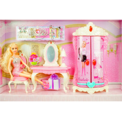 9829 MEBELKI DLA LALEK BARBIE TOALETKA SZAFA LALKA 