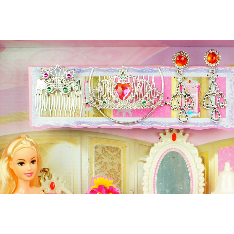 9829 MEBELKI DLA LALEK BARBIE TOALETKA SZAFA LALKA 