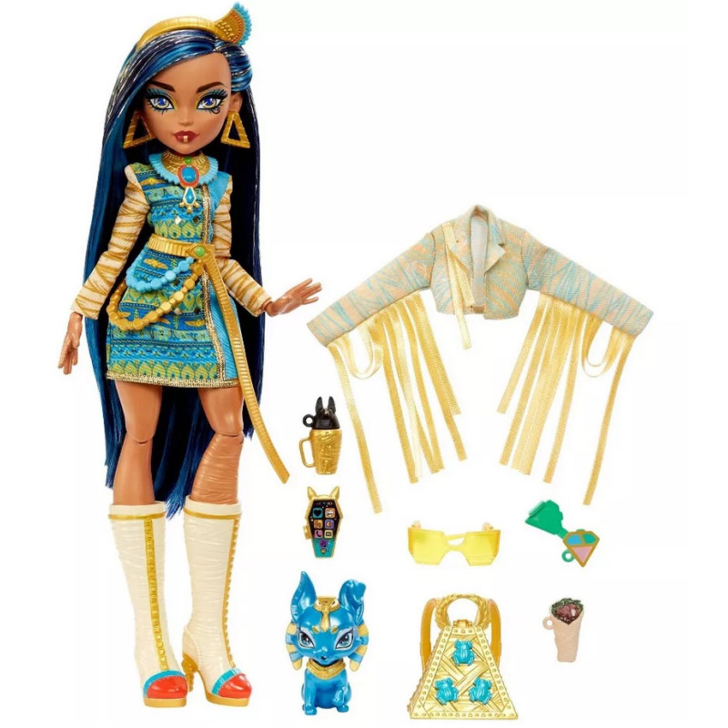 9835 LALKA MONSTER HIGH CLEO DE NILE+ AKCESORIA 