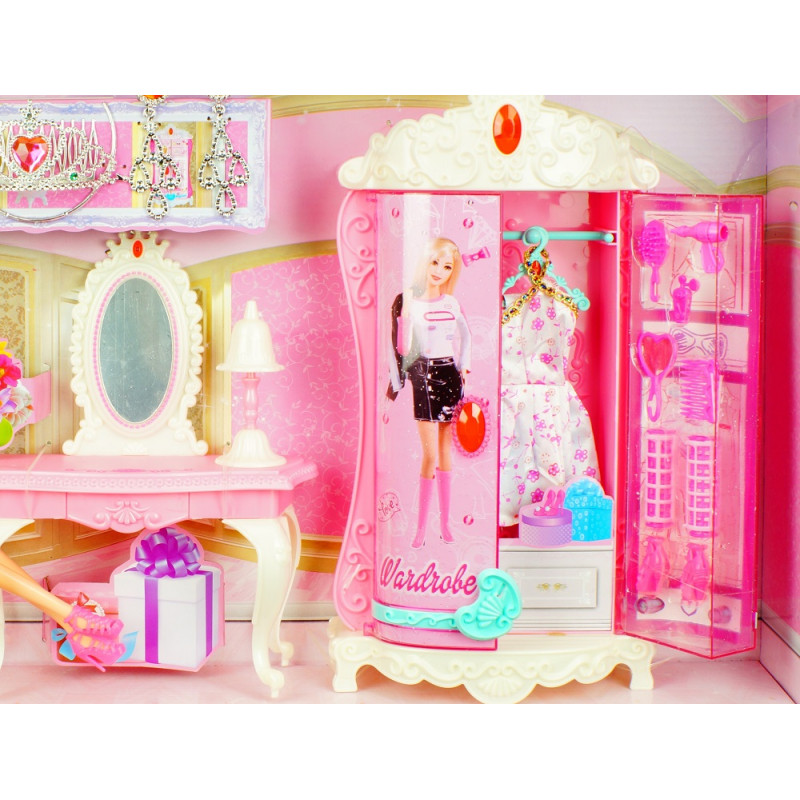 9829 MEBELKI DLA LALEK BARBIE TOALETKA SZAFA LALKA 
