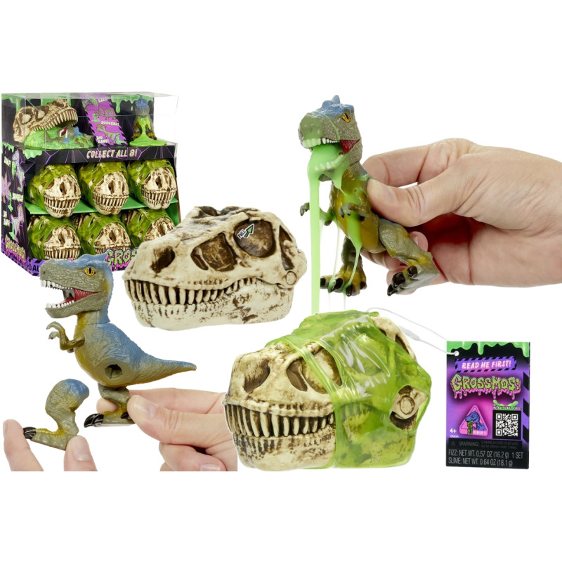 1046 Dinozaur w czaszce GrossMos ze slimem figurka niespodzianka