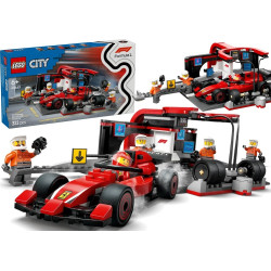 60443 Klocki Lego City F1 Pit stop mechanicy z bolidem Ferrari 322 elementy