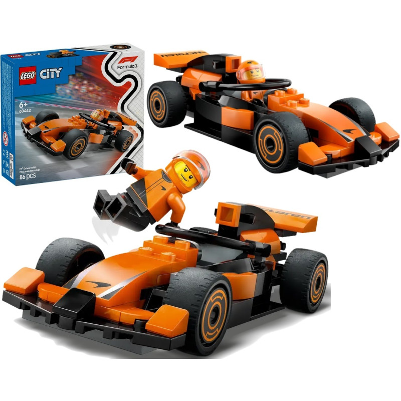 60442 Klocki Lego City F1 Kierowca i bolid McLaren 86 elementów