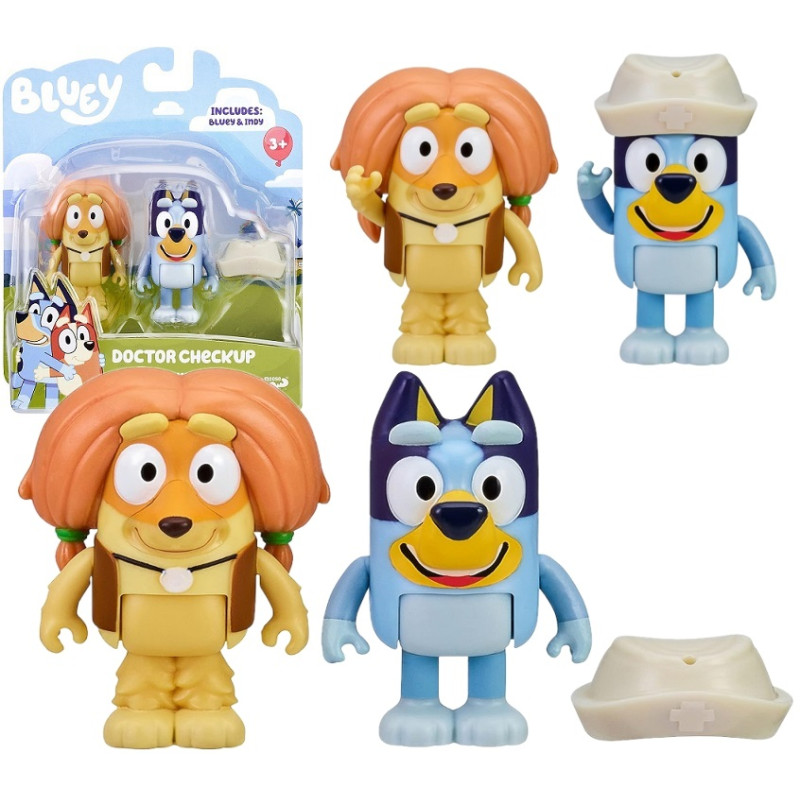 0469 Bluey & Family Figurki Bluey 2-pak Wizyta u lekarza