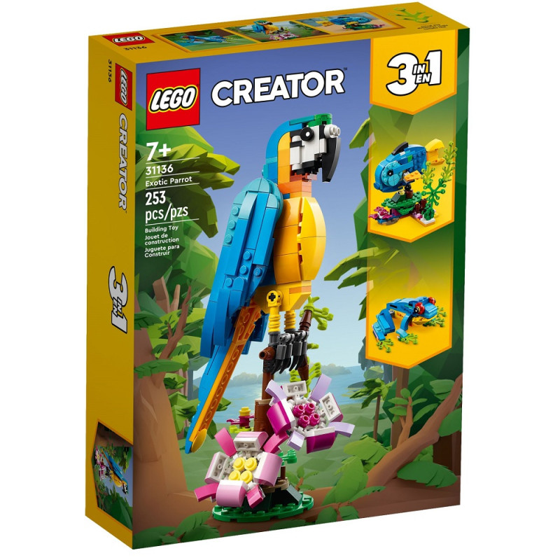 31136 KLOCKI LEGO CREATOR 3w1 EGZOTYCZNA PAPUGA 