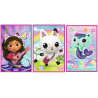 8767 Trefl Puzzle 3x50 elementów Gabby i kotki Gabi 