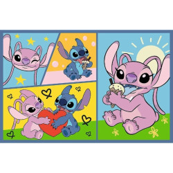 4448 Trefl Puzzle 2x70 elementów Ze Stitchem nie ma nudy