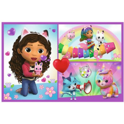 4387 Trefl Puzzle 2x70 elementów Baw się z Gabby 