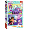 4332 Trefl Puzzle 2x24 elementy Gabby zabawy z Gabi