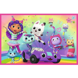 4332 Trefl Puzzle 2x24 elementy Gabby zabawy z Gabi