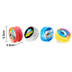 * 5526 DUŻE ŚWIECĄCE YO-YO JOJO KOSMOS UFO RAKIETY MIX