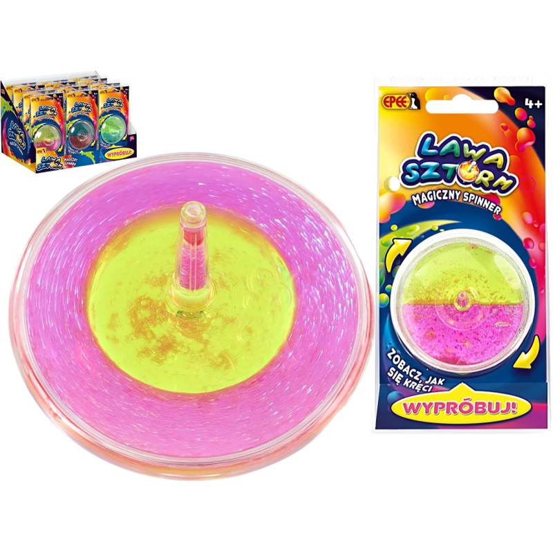 3685 Lawa Sztorm – Magiczny spinner zobacz jak sie kręci różowo-zielony 