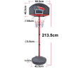 * 4048 OLBRZYMIA 213cm METALOWA KOSZYKÓWKA KOSZ NBA