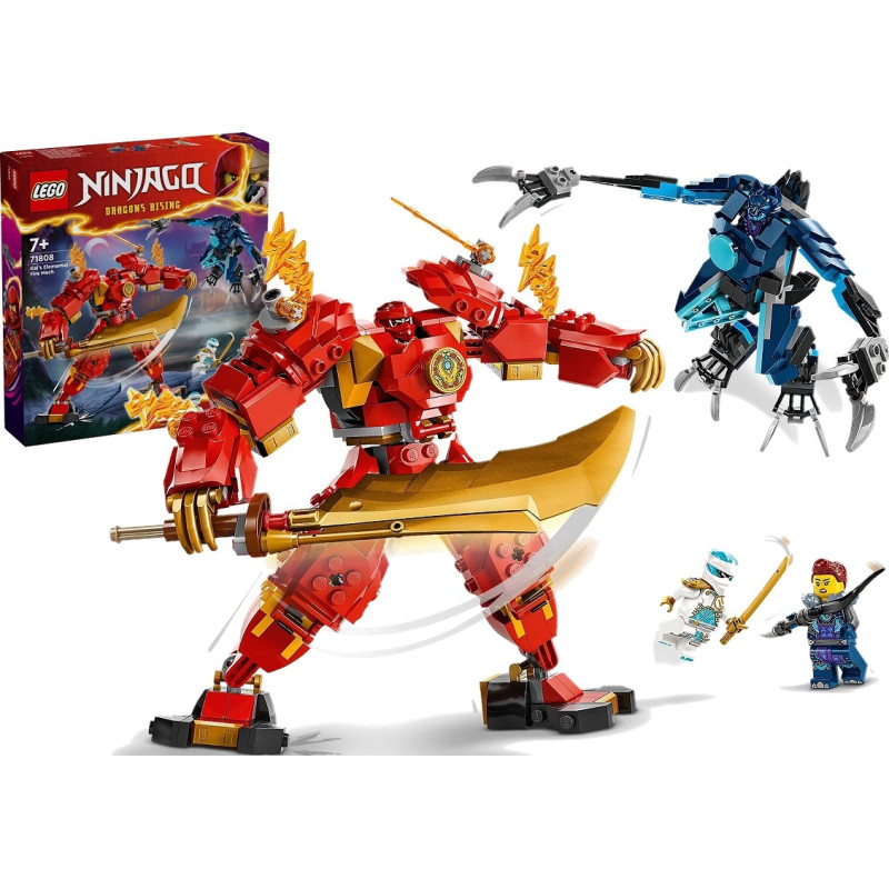 71808 Klocki Lego Ninjago Mech żywiołu ognia Kaia 322 elementy