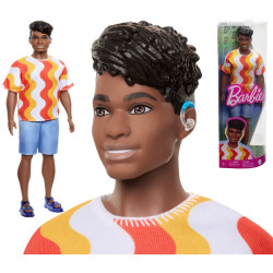 6830 BARBIE LALKA KEN FASHIONISTAS KOSZULKA W FALE 
